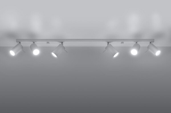 Точково осветително тяло RING 6L 6xGU10/40W/230V бяла