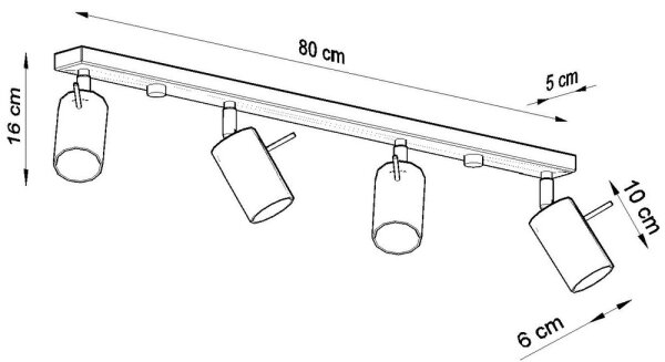 Sollux SL.0331 - Спот RING 4L 4xGU10/10W/230V бял