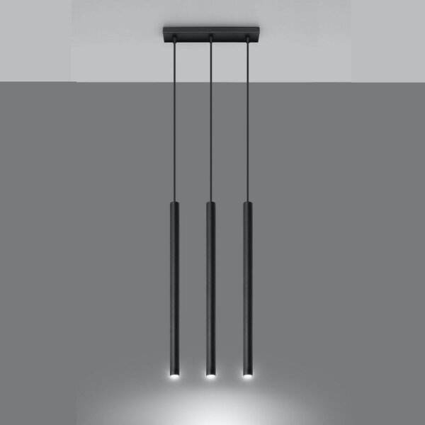 Sollux SL.0470 - Пендел PASTELO 3 3xG9/8W/230V черен