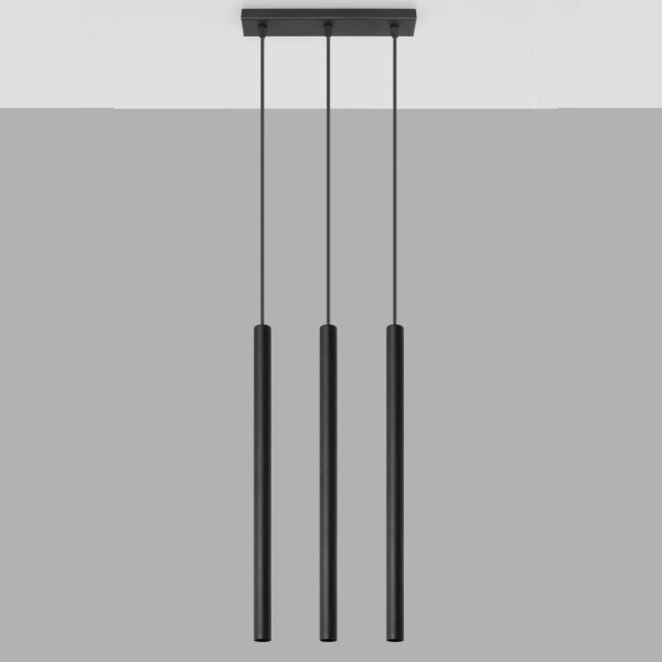 Sollux SL.0470 - Пендел PASTELO 3 3xG9/8W/230V черен