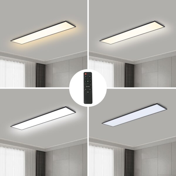 BRILAGI - Димируемо LED осветително тяло SLIMFRAME LED/58W/230V 120x30 cm черно + дистанционно управление