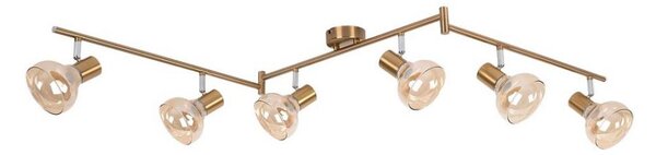 Rabalux 5553 - Точково осветително тяло HOLLY 6xE14/40W/230V златна
