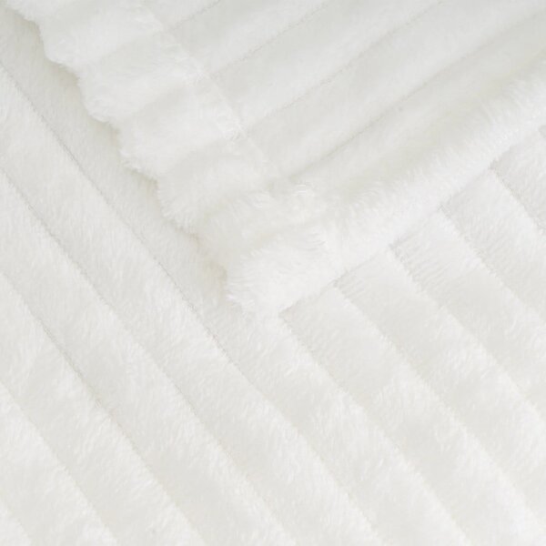 Бяло одеяло от микроплюш 130x160 cm Fur Velvet – Casa Selección