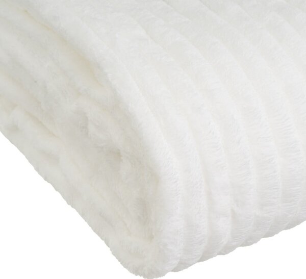 Бяло одеяло от микроплюш 130x160 cm Fur Velvet – Casa Selección
