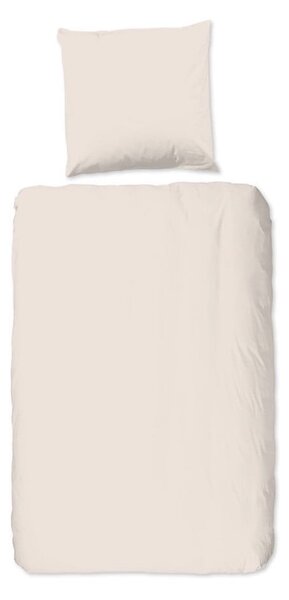 Бежово единично /удължено спално бельо от памук Renforcé 140x220 cm Uni – Good Morning