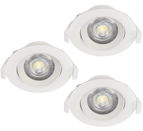 Eglo 32896 - Комплект от 3 вградени осветителни тела SARTIANO LED/5W/230V