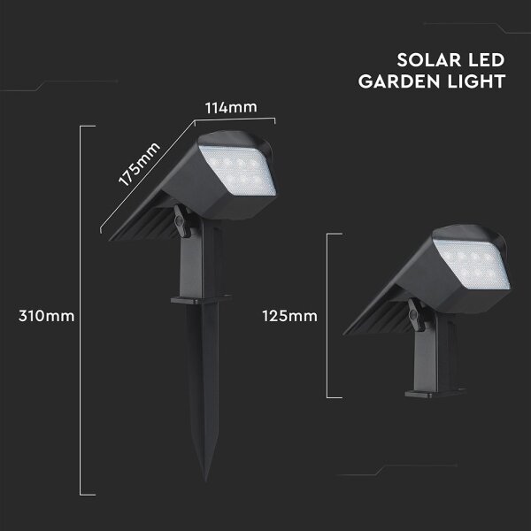 LED соларна лампа 2 в 1 LED/1,3W/3,7V 3000/4000/6400K IP65 1200 mAh