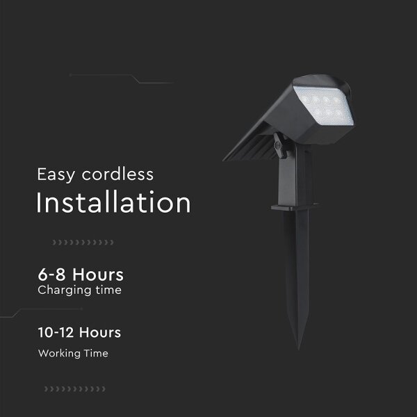 LED соларна лампа 2 в 1 LED/1,3W/3,7V 3000/4000/6400K IP65 1200 mAh