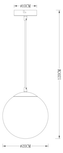 GLOBO 15851 - Пендел VARUS 1xE27/40W/230V