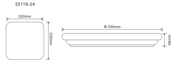 GLOBO 32119-24 - Екстериорна LED лампа за таван DORI LED/24W/230V IP54