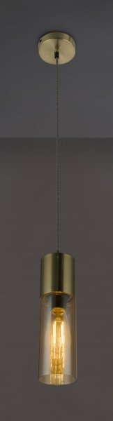 GLOBO 21000HM - Пендел ANNIKA 1xE27/25W/230V Ø 10,5 см месинг