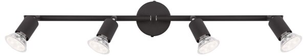 GLOBO 57382-4L - LED Спот OLIWA 4xGU10/3W/230V черен