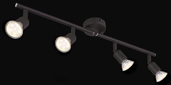 GLOBO 57382-4L - LED Спот OLIWA 4xGU10/3W/230V черен