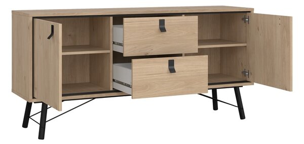 Скрин от дъбов декор в естествен цвят 150x72x40 cm Ry – Tvilum