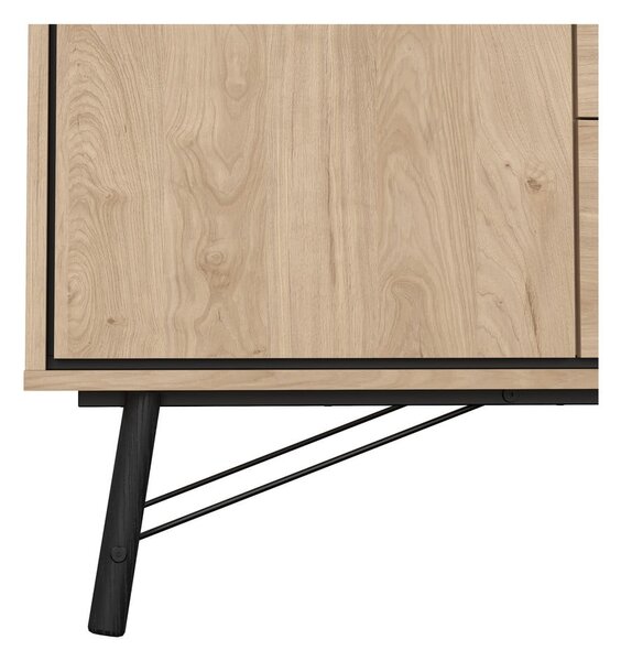 Скрин от дъбов декор в естествен цвят 150x72x40 cm Ry – Tvilum
