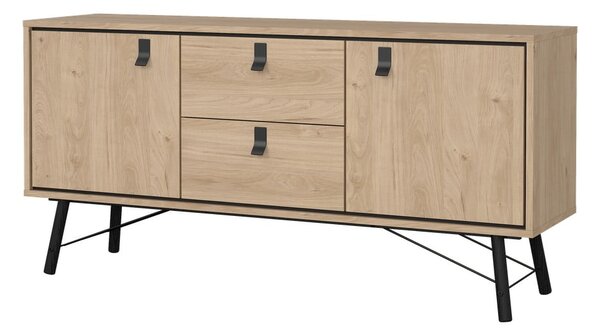 Скрин от дъбов декор в естествен цвят 150x72x40 cm Ry – Tvilum