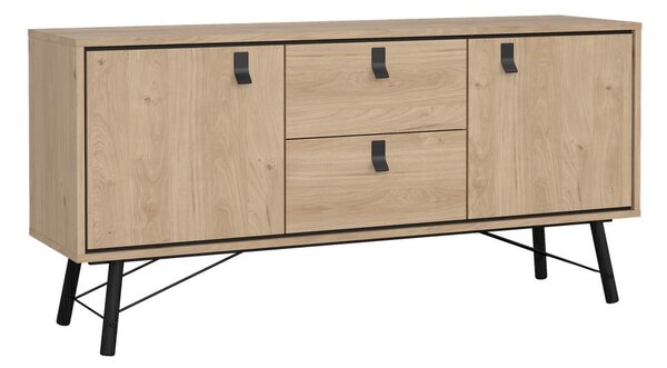 Скрин от дъбов декор в естествен цвят 150x72x40 cm Ry – Tvilum