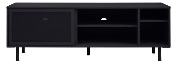 Черна метална маса за телевизор 160x55x45 cm Veep – Unique Furniture