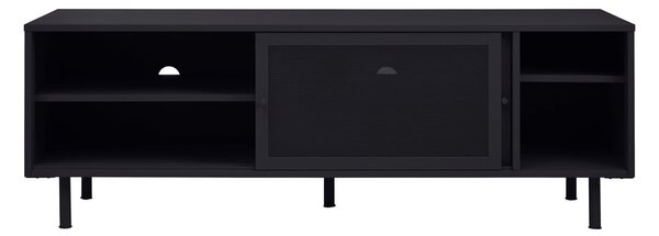 Черна метална маса за телевизор 160x55x45 cm Veep – Unique Furniture