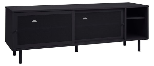 Черна метална маса за телевизор 160x55x45 cm Veep – Unique Furniture