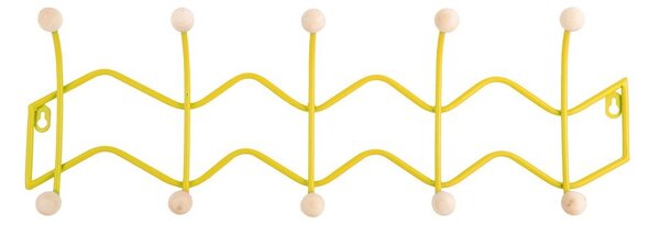 Жълта метална стенна закачалка 61 cm Zig Zag – PT LIVING