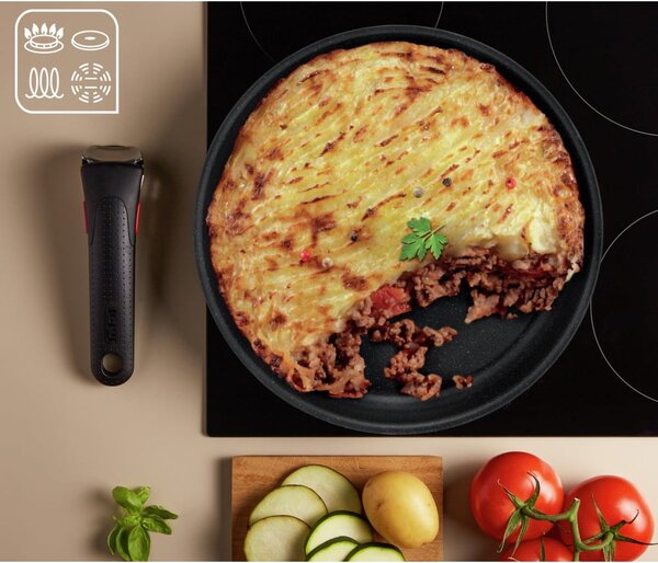 Алуминиев комплект съдове 8 бр. INGENIO Black stone L3998802 – Tefal
