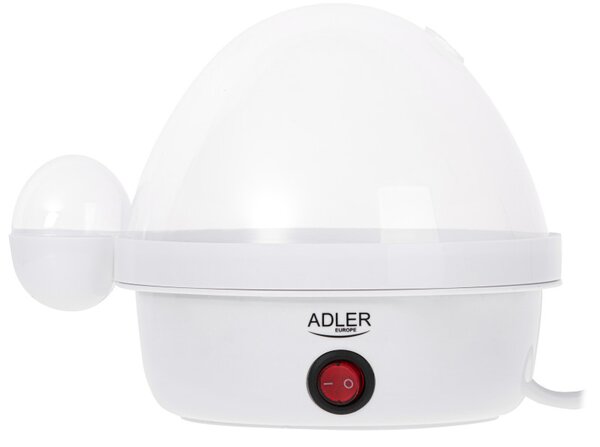 Яйцеварка Adler AD 4459, 450 W, За 7 яйца, Автоматично икзлючване със сигнал, Бял