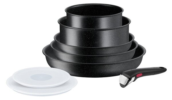 Алуминиев комплект съдове 8 бр. INGENIO Black stone L3998802 – Tefal