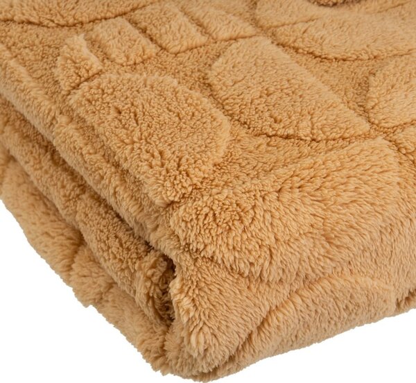 Жълто одеяло от микроплюш 130x160 cm Mid Century – Casa Selección