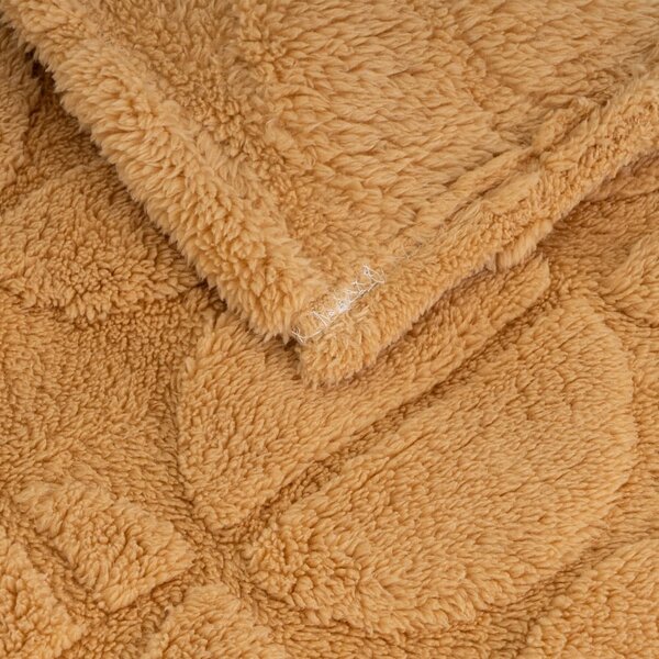 Жълто одеяло от микроплюш 130x160 cm Mid Century – Casa Selección