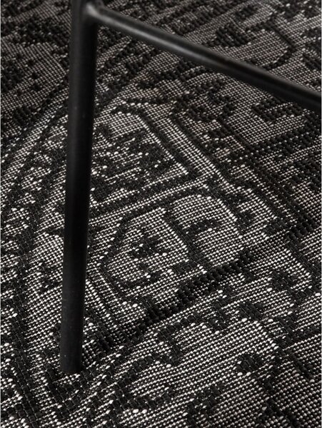 Черно-бял кръгъл килим за открито и закрито ø 160 cm Duet Kona – NORTHRUGS