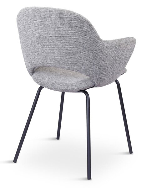 Светлосиви тапицирани трапезни столове в комплект 2 бр. Rowley – Unique Furniture