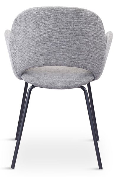 Светлосиви тапицирани трапезни столове в комплект 2 бр. Rowley – Unique Furniture