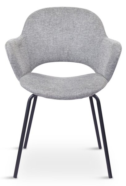 Светлосиви тапицирани трапезни столове в комплект 2 бр. Rowley – Unique Furniture