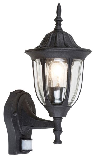 Rabalux 7837 - Екстериорен аплик със сензор MILANO 1xE27/60W/230V IP43 черен