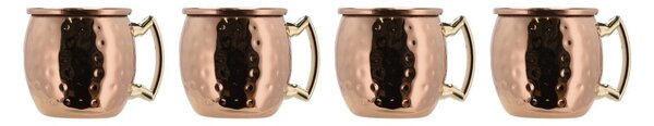 Стоманени чаши в комплект от 4 бр. в меден цвят 80 ml Moscow Mule – Lyngby Glas