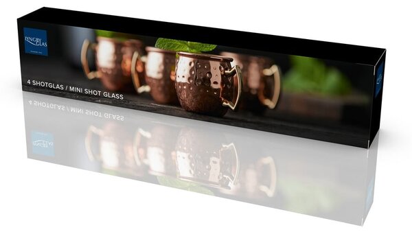 Стоманени чаши в комплект от 4 бр. в меден цвят 80 ml Moscow Mule – Lyngby Glas