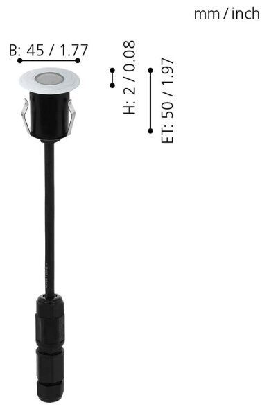 Eglo 98182 - LED Екстериорна лампа за алея TRONTO LED/1W/230V IP65
