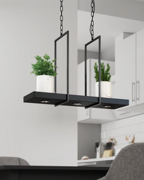 Markslöjd 105780 - LED Димируем Полилей TRAY 3xLED/3W/230V черна