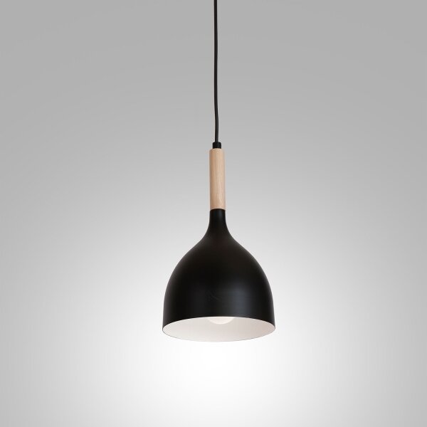 Пендел NOAK WOOD 1xE27/15W/230V черен/бук