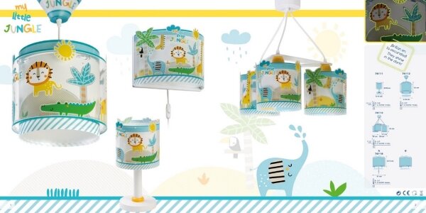Dalber D-76112 - Детски Полилей MY LITTLE JUNGLE 1xE27/15W/230V