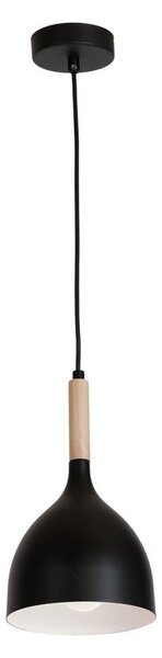 Пендел NOAK WOOD 1xE27/15W/230V черен/бук
