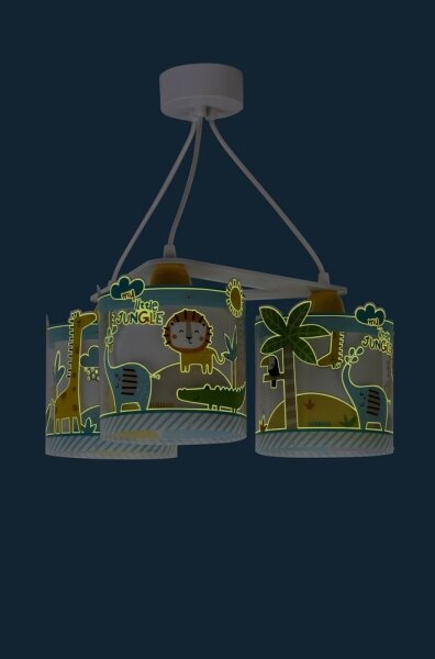 Dalber D-76114 - Детски Полилей MY LITTLE JUNGLE 3xE27/15W/230V