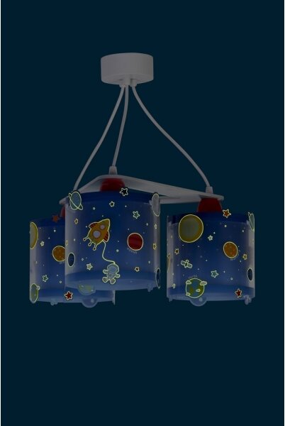 Dalber D-41344 - Детски полилей PLANETS 3xE27/60W/230V