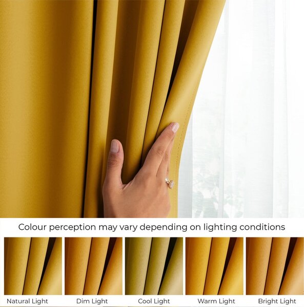 Жълто затъмняващо перде 140x175 cm Kierra – Restilo