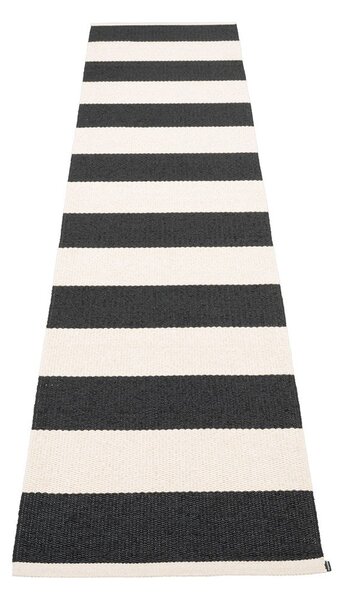 Черно-бяла пътека за открито и закрито 70x300 cm Bob Black Vanilla – Pappelina