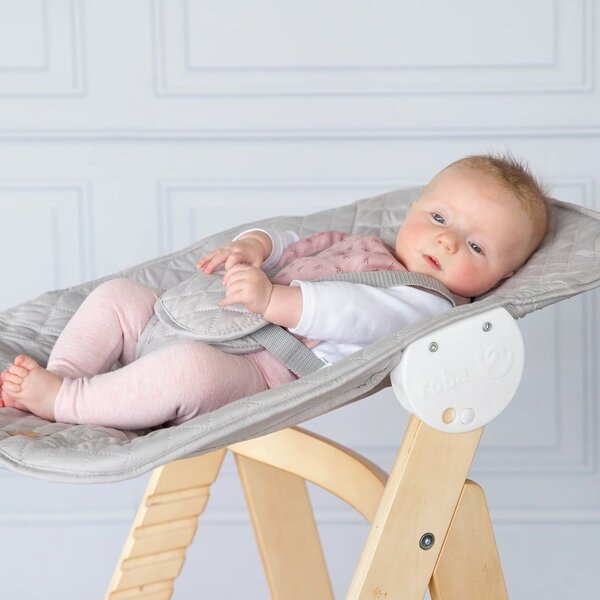 Стол за хранене в светлосив и естествен цвят Style Born Up 2in1 – Roba