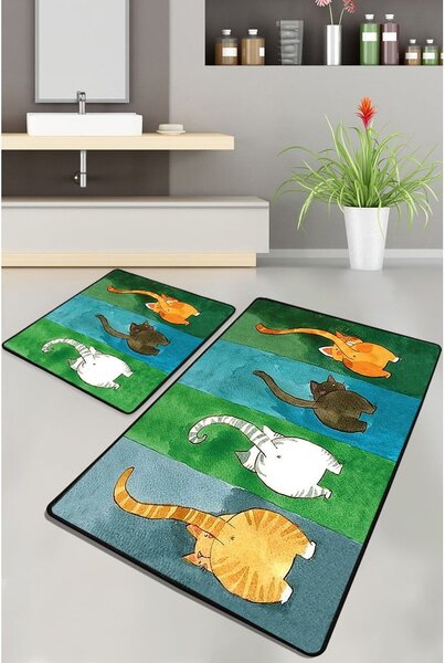 Килими за баня в комплект от 2 бр. 60x100 cm Gatto Carino – Foutastic