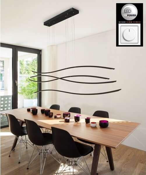 Azzardo AZ2912 - LED Димируем висящ полилей WAVES 4xLED/70W/230V