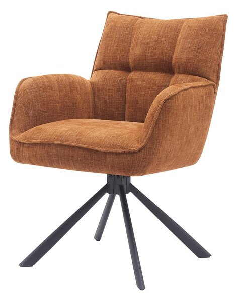 Оранжеви тапицирани трапезни столове в комплект 2 бр. Marilla – Unique Furniture